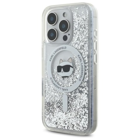 Karl Lagerfeld KLHMP16LLGCHSGH iPhone 1616 Pro 6.3" hardcase transparent Liquid Glitter Choupette Head Magsafe