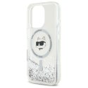 Karl Lagerfeld KLHMP16LLGCHSGH iPhone 1616 Pro 6.3" hardcase transparent Liquid Glitter Choupette Head Magsafe
