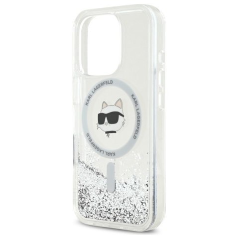 Karl Lagerfeld KLHMP16LLGCHSGH iPhone 1616 Pro 6.3" hardcase transparent Liquid Glitter Choupette Head Magsafe
