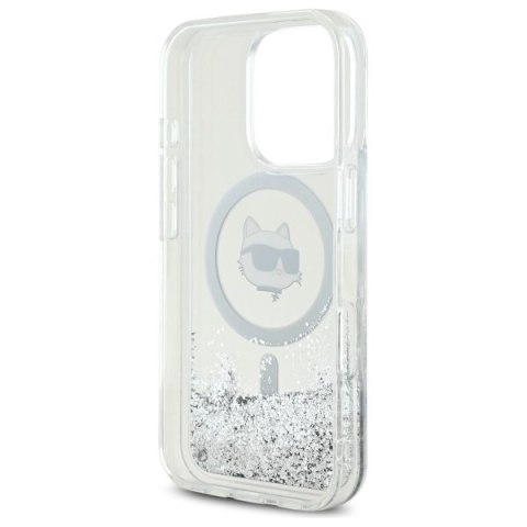 Karl Lagerfeld KLHMP16LLGCHSGH iPhone 1616 Pro 6.3" hardcase transparent Liquid Glitter Choupette Head Magsafe