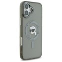 Karl Lagerfeld KLHMP16SHLSKIK iPhone 6.1" czarny/black hardcase IML Metal Karl Head MagSafe