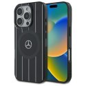 Mercedes MEHMP16L23HRSK iPhone 16 Pro 6.3" czarny/black hardcase MB Double Layer Crossed Lines MagSafe