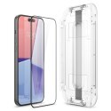 Spigen Glas.TR FC iPhone 15 6.1" "EZ FIT" szkło hartowane czarna ramka AGL06908