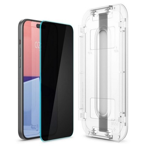 Spigen Glas.TR iPhone 15 6.1""EZ FIT" 2 szt. privacy szkło hartowane prywatyzujące AGL06905
