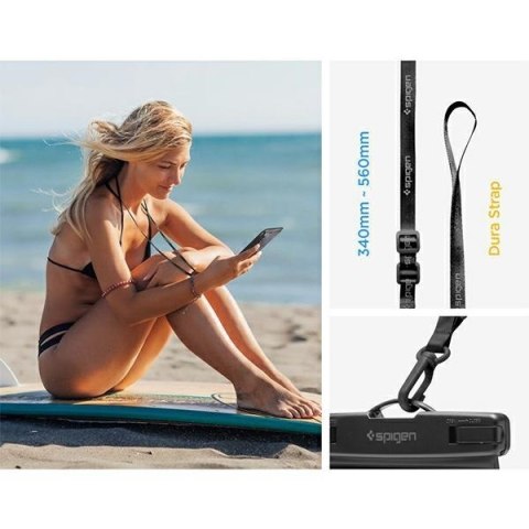 Spigen Waterproof Case A601 UniversalCzarny/Black AMP04525