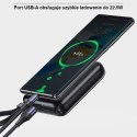 USAMS Powerbank PB69 10000mAh 22.5W QC3.0+PD Fast Charge Digital Display czarny/black 10KCD18601 (US-CD186)