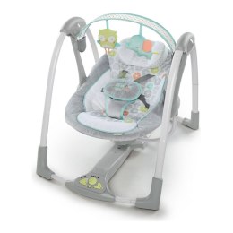 Fotel na biegunach Ingenuity Compact Swing - Hugs & Hoots Biały Szary