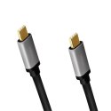 Kabel USB-C M/M, PD, aluminiowy 1.5m