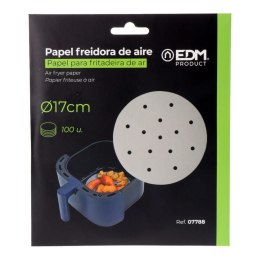 Papier do frytkownicy na powietrze EDM 07788 Ø 17 cm 100 Sztuk