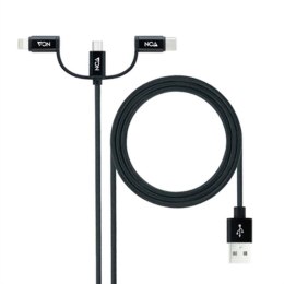 Kabel USB NANOCABLE 10.01.3200 Czarny 1 m (1 Sztuk)