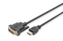 Kabel Assmann AK-330300-050-S (HDMI M - DVI-D M; 5m; kolor czarny)