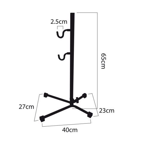 MACLEAN ROWEROWY UCHWYT SERWISOWY, STAL, MAX OBCIĄŻENIE 20KG, PASUJE DO ROWERÓW MTB Z KOŁAMI DO 27,5" MC-434