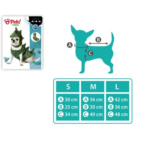 Kostium dla psa Rozmiar M Dinozaur