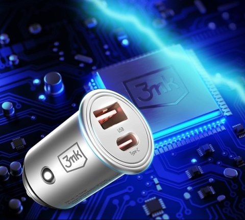 3MK HyperCar Charger 30W Power Deliveryładowarka samochodowa 1xUSB-A + 1xUSB-C