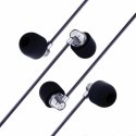 3MK Wired Earphones Jack 3,5 mm słuchawki douszne czarny/black Jack 3,5mm