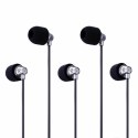 3MK Wired Earphones Jack 3,5 mm słuchawki douszne czarny/black Jack 3,5mm