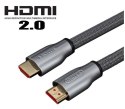 Kabel HDMI M/M 10m, v2.0, oplot, złoty, Y-C142RGY