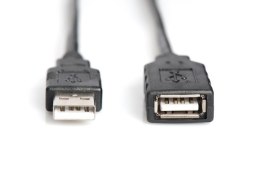 Kabel przedłużający USB 2.0 HighSpeed Typ USB A/USB A M/Ż aktywny, czarny 15m