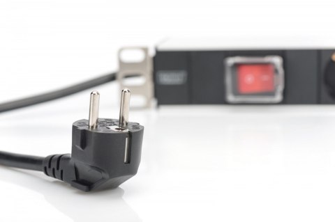 Listwa zasilająca PDU 19 cali RACK 7xSchuko, 2m 1xSchuko, 16A, wł./wył., aluminiowa