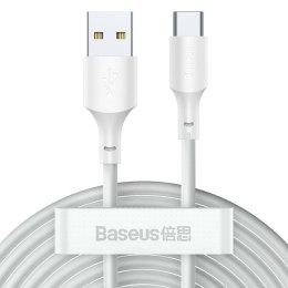 Kabel USB A na USB C Baseus TZCATZJ-02 Biały 1,5 m (2 Sztuk)