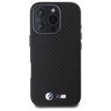 BMW BMHCP16L23PUFWC iPhone 16 Pro 6.3" czarny/black hardcase Carbon Wrapped Metal