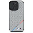 BMW BMHMP16X23PUPDG iPhone 16 Pro Max 6.9" szary/grey hardcase M Perforated Tricolor Line MagSafe