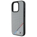 BMW BMHMP16X23PUPDG iPhone 16 Pro Max 6.9" szary/grey hardcase M Perforated Tricolor Line MagSafe