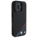 BMW BMHMP16X23PUPDK iPhone 16 Pro Max 6.9" czarny/black hardcase M Perforated Tricolor Line MagSafe