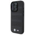 BMW BMHMP16X23PUSPK iPhone 16 Pro Max 6.9" czarny/black hardcase M Perforated And Stitched Line MagSafe