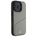 BMW BMHMP16X23RDCLG iPhone 16 Pro Max 6.9" szary/grey hardcase Sign Leather Textured and Line MagSafe