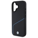 BMW BMHMP16S23RDCLK iPhone 16 6.1" czarny/black hardcase Sign Leather Textured And Line MagSafe