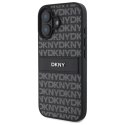 DKNY DKHCP16SPRTHSLK iPhone 16 6.1" czarny/black hardcase Texture Pattern Tonal Stripe