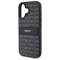 DKNY DKHCP16SPRTHSLK iPhone 16 6.1" czarny/black hardcase Texture Pattern Tonal Stripe