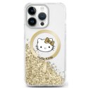 Hello Kitty HKHMP16XLGDIH iPhone 16 Pro Max 6.9" biały złoty/white gold hardcase Liquid Glitter Fever MagSafe