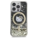 Hello Kitty HKHMP16LLGDIK iPhone 16 Pro 6.3" czarny złoty/black gold hardcase Liquid Glitter Fever MagSafe