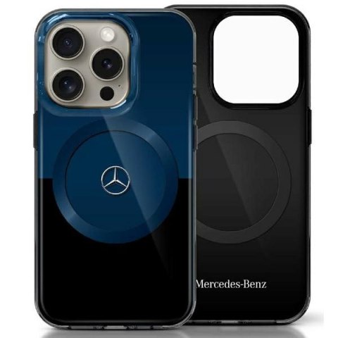 Mercedes MEHMP16X23HBIKV iPhone 16 Pro Max 6.9" czarny niebieski/black blue hardcase MB Double Layer BiColor MagSafe