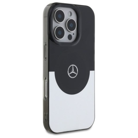 Mercedes MEHMP16L23HBIGK iPhone 16 Pro 6.3" czarny srebrny/black silver hardcase Double Layer BiColor MagSafe