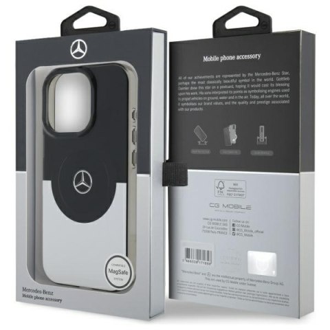 Mercedes MEHMP16L23HBIGK iPhone 16 Pro 6.3" czarny srebrny/black silver hardcase Double Layer BiColor MagSafe