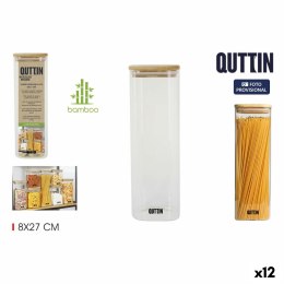 Łódź Quttin Bambus Kwadratowy 1,3 L 8 x 27 cm (12 Sztuk)