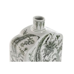 Wazon Home ESPRIT Biały Kolor Zielony Porcelana Liść roślin 21 x 10 x 48 cm