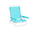Marbueno Krzesło składane, 5 pozycji, aluminium, w kolorze turkusowym, plaża i basen 63X76X78 cm 10309