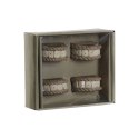 Pierścień na serwetki DKD Home Decor Naturalny Juta Żywica Aluminium 6 x 3 x 6 cm 4 Części