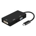 Adapter USB-C na VGA/HDMI/DVI Aisens A109-0343 HDMI USB VGA USB 3.2 Czarny 15 cm