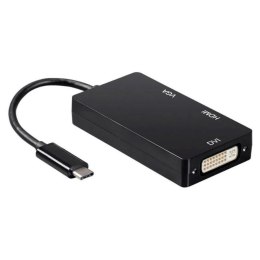 Adapter USB-C na VGA/HDMI/DVI Aisens A109-0343 HDMI USB VGA USB 3.2 Czarny 15 cm