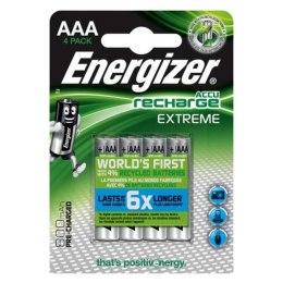 Baterie akumulatorowe Energizer ENR Extreme NH12 800 BP4 Pre-Ch AAA HR03 (4 Sztuk)