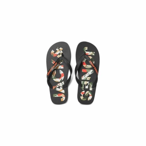 Klapki dla mężczyzn Jack & Jones FWLOGO PALM PRINT 12230642 Czarny - 44-45