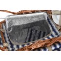 Koszyk DKD Home Decor Picnic Brązowy Granatowy wiklinowy 42 x 30 x 20 cm