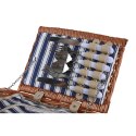 Koszyk DKD Home Decor Picnic Brązowy Granatowy wiklinowy 42 x 30 x 20 cm