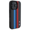 BMW BMHMP16X23PUPTK iPhone 16 Pro Max 6.9" czarny/black hardcase M Perf. Tricolor Printed Stripes MagSafe