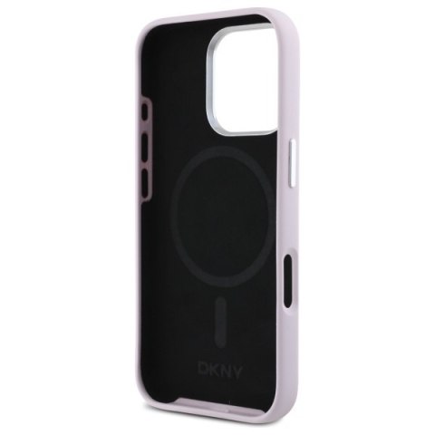 DKNY DKHMP16LSMCHLP iPhone 16 Pro 6.3" różowy/pink hardcase Liquid Silicone Small Metal Logo MagSafe